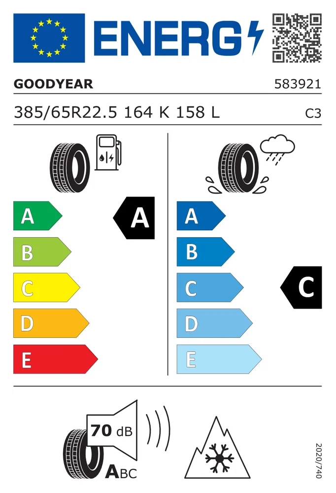 385/65R22.5 CGO EQMTU GOODYEAR 385/65R22.5CGOEQMTU