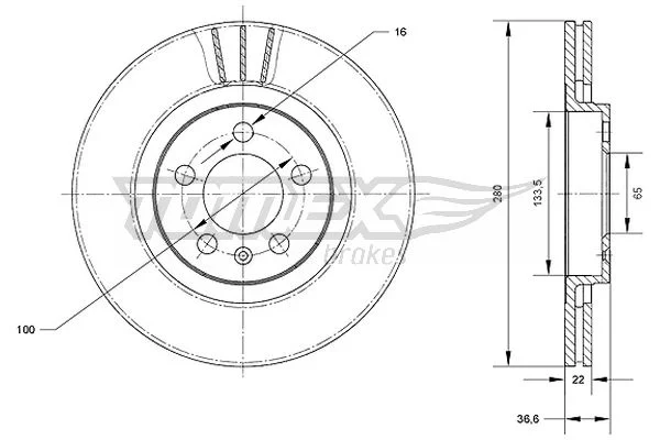 Brzdový kotouč Tomex Brakes TX70-09