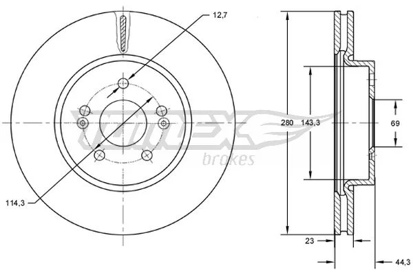 Brzdový kotouč Tomex Brakes TX72-67