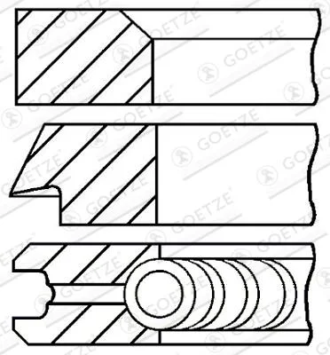 Sada pistnich krouzku GOETZE ENGINE 08-109107-00