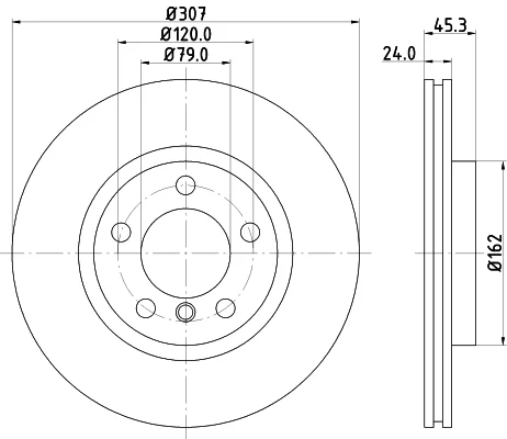 Brzdový kotouč HELLA 8DD355126-291