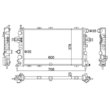 CHLADIČ OPEL ASTRA H 04- HART 612356