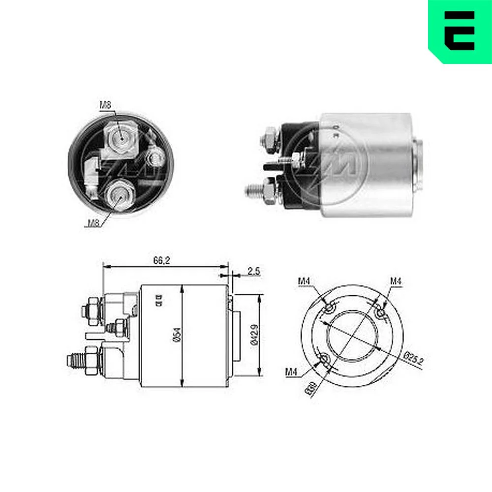 Elektromagnetický spínač, startér ERA ZM3497 Elektromagnetický spínač, startér ERA ZM3497