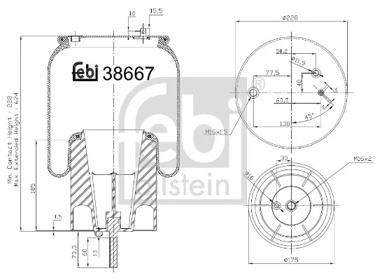 Mech, pneumaticke odpruzeni FEBI BILSTEIN 38667 Mech, pneumaticke odpruzeni FEBI BILSTEIN 38667