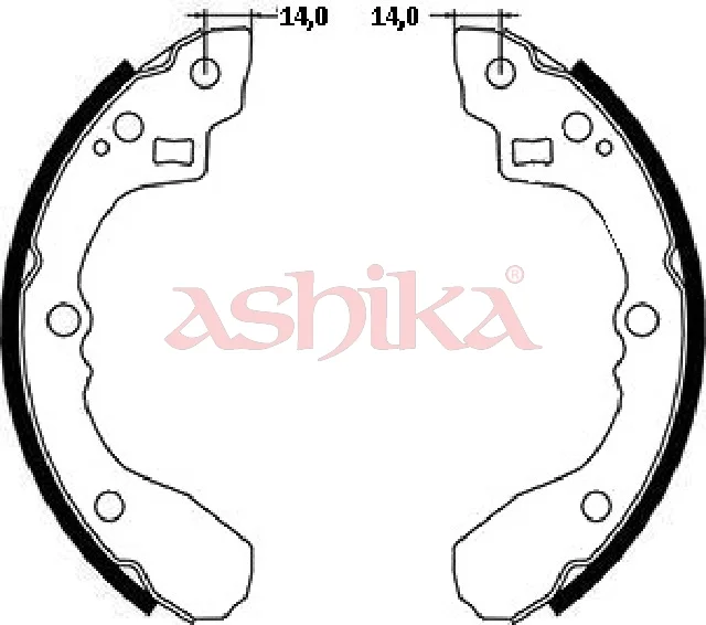 Sada brzdových čelistí ASHIKA 55-03-398