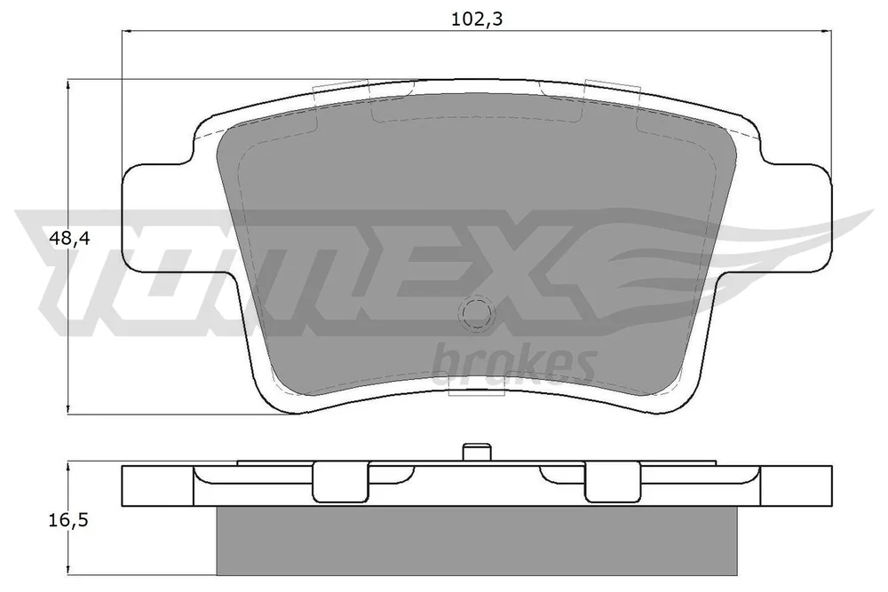 Sada brzdových destiček, kotoučová brzda Tomex Brakes TX14-82