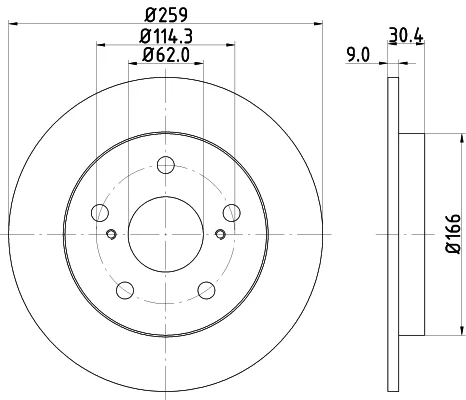 Brzdový kotouč HELLA 8DD355118-981