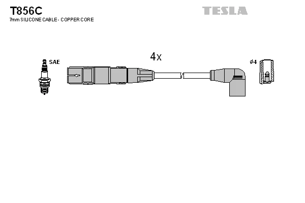 Sada kabelů pro zapalování TESLA T856C – OE 06A905405N