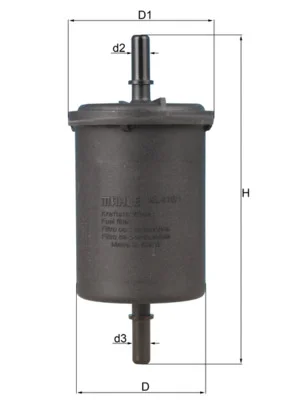 Palivový filtr MAHLE KL416/1