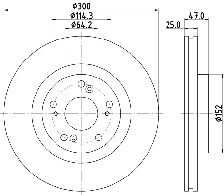 Brzdový kotouč HELLA 8DD355125-081 – OE 45251SMTE00 Brzdový kotouč HELLA 8DD355125-081 – OE 45251SMTE00