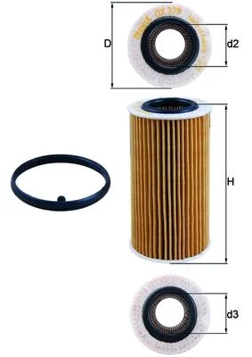 Olejový filtr MAHLE OX379D