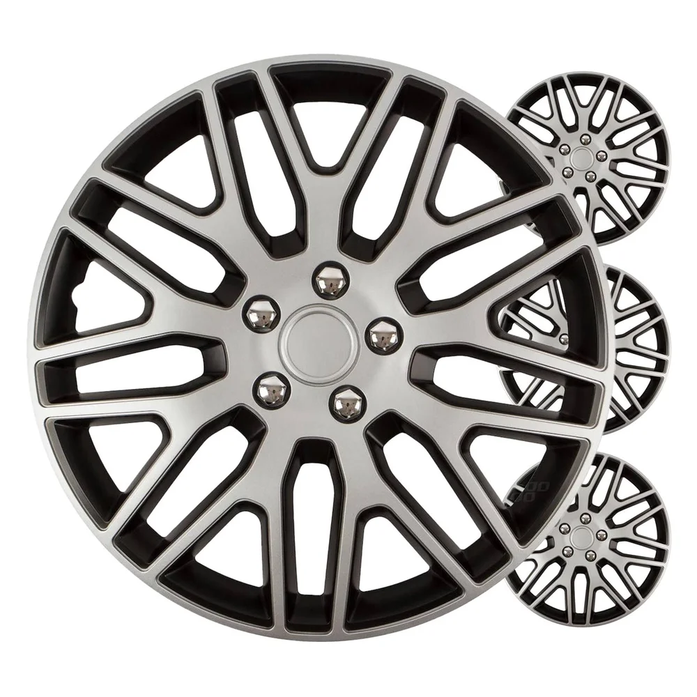 Poklice Dakar 17” černo-stříbrná sada 4ks COLOR BOX Versaco 3260