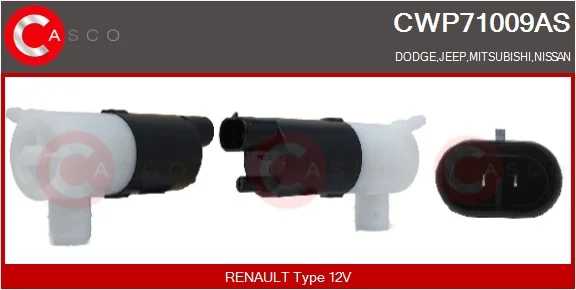 Vodní čerpadlo ostřikovače, čistění skel CASCO CWP71009AS