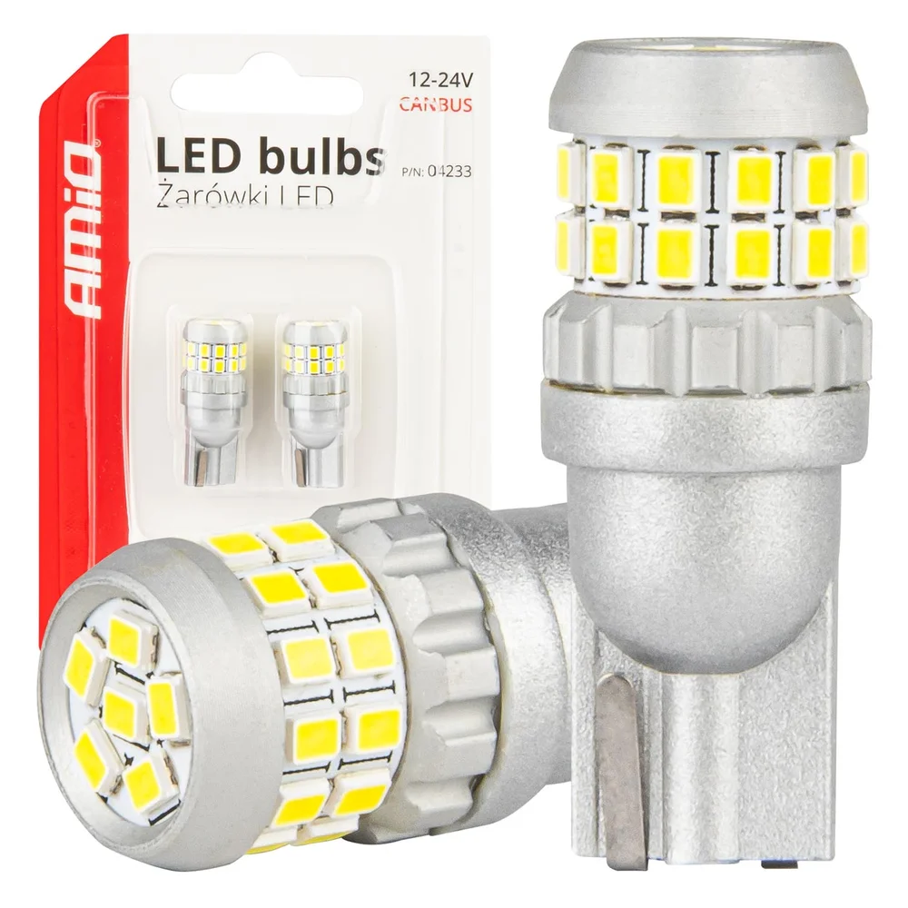 LED žárovky CANBUS T10 W5W 30SMD 2016 Bílá 12V/24V AMiO-04233 LED žárovky CANBUS T10 W5W 30SMD 2016 Bílá 12V/24V AMiO-04233