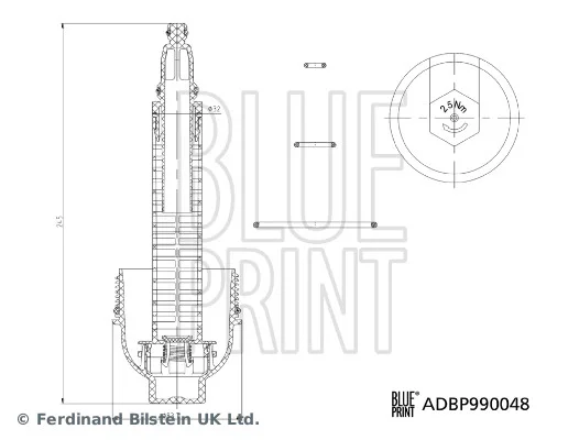 Kryt, pouzdro olejového filtru BLUE PRINT ADBP990048