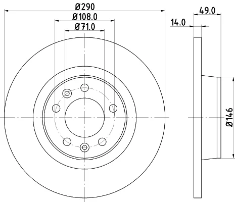 Brzdový kotouč HELLA 8DD355113-681