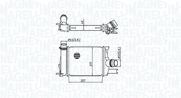 Chladič turba MAGNETI MARELLI 351319205390 – OE 144963014R Chladič turba MAGNETI MARELLI 351319205390 – OE 144963014R