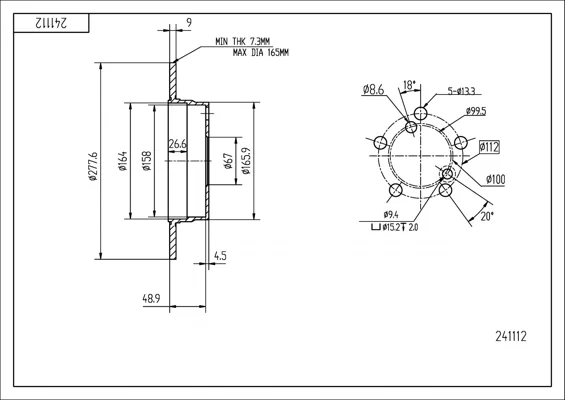 BRZ.KOTOUČ /Z/DB W124 200TD /LAK/KPL HART 241112 BRZ.KOTOUČ /Z/DB W124 200TD /LAK/KPL HART 241112