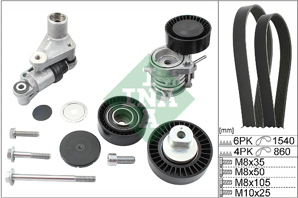 Sada žebrovaných klínových řemenů Schaeffler INA 529005310