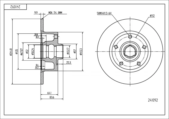 BRZ.KOTOUČ /Z/AUDI A4 /LAK/KPL HART 241092 – OE 8D0615601B BRZ.KOTOUČ /Z/AUDI A4 /LAK/KPL HART 241092 – OE 8D0615601B