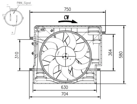 Větrák, chlazení motoru NRF 47967 – OE 31338305 Větrák, chlazení motoru NRF 47967 – OE 31338305