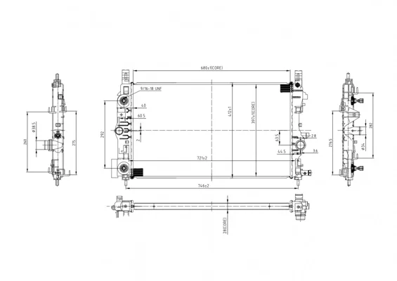 CHLADIČ CHEVROLET CRUZE 1.4 09- HART 618586