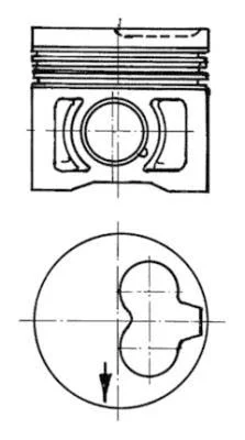 Píst KOLBENSCHMIDT 91386620
