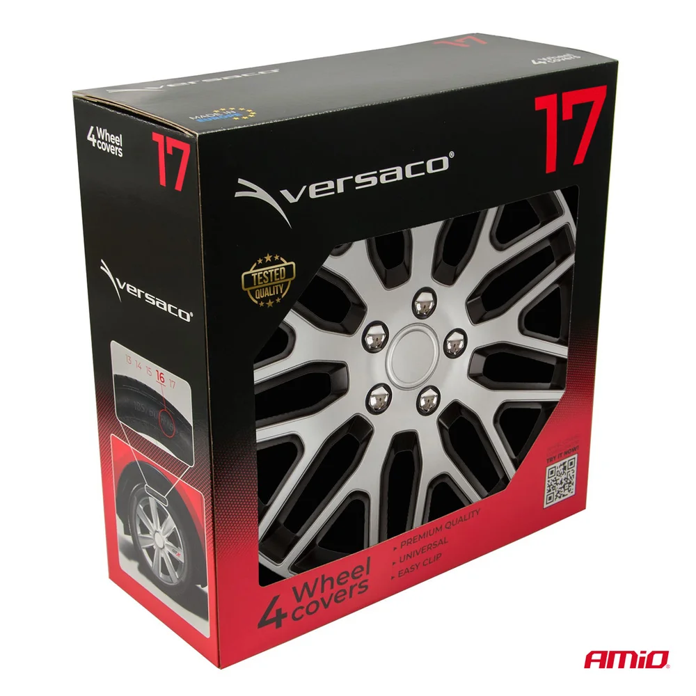 Poklice Dakar 17” černo-stříbrná sada 4ks COLOR BOX Versaco 3260 - Obrázek 4