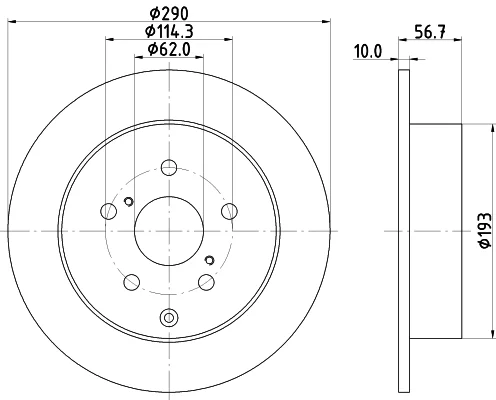 Brzdový kotouč HELLA 8DD355119-021 – OE 42431-0F010