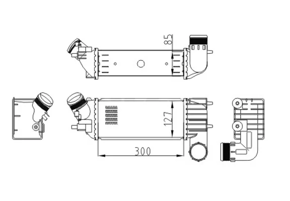 CHLADIČ VZDUCHU CITROEN C5 2.0HDI 01 HART 607572