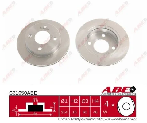 Brzdový kotouč ABE C31050ABE Brzdový kotouč ABE C31050ABE