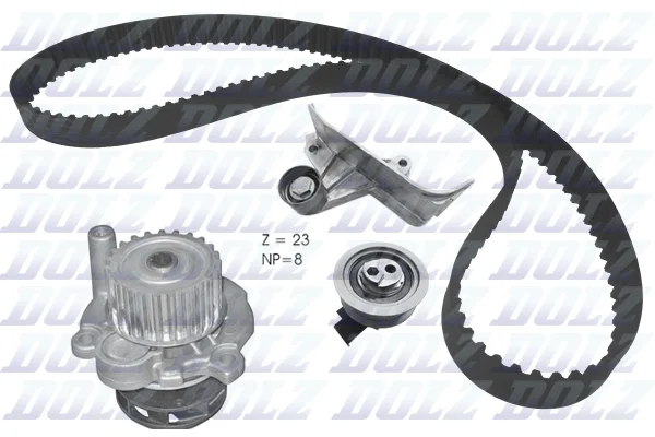 Vodní pumpa + sada ozubeného řemene DOLZ KD167 Vodní pumpa + sada ozubeného řemene DOLZ KD167