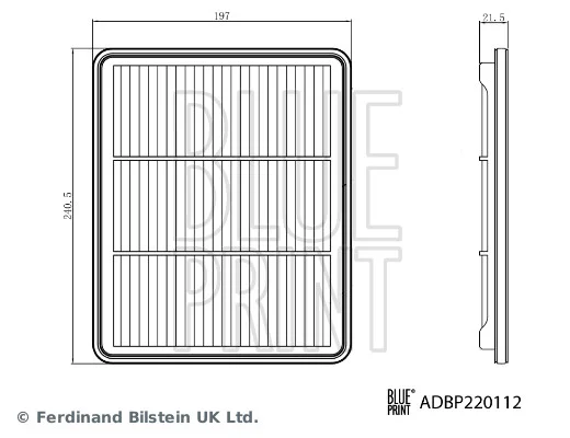 Vzduchový filtr BLUE PRINT ADBP220112