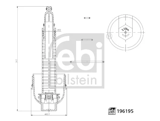 Kryt, pouzdro olejového filtru FEBI BILSTEIN 196195