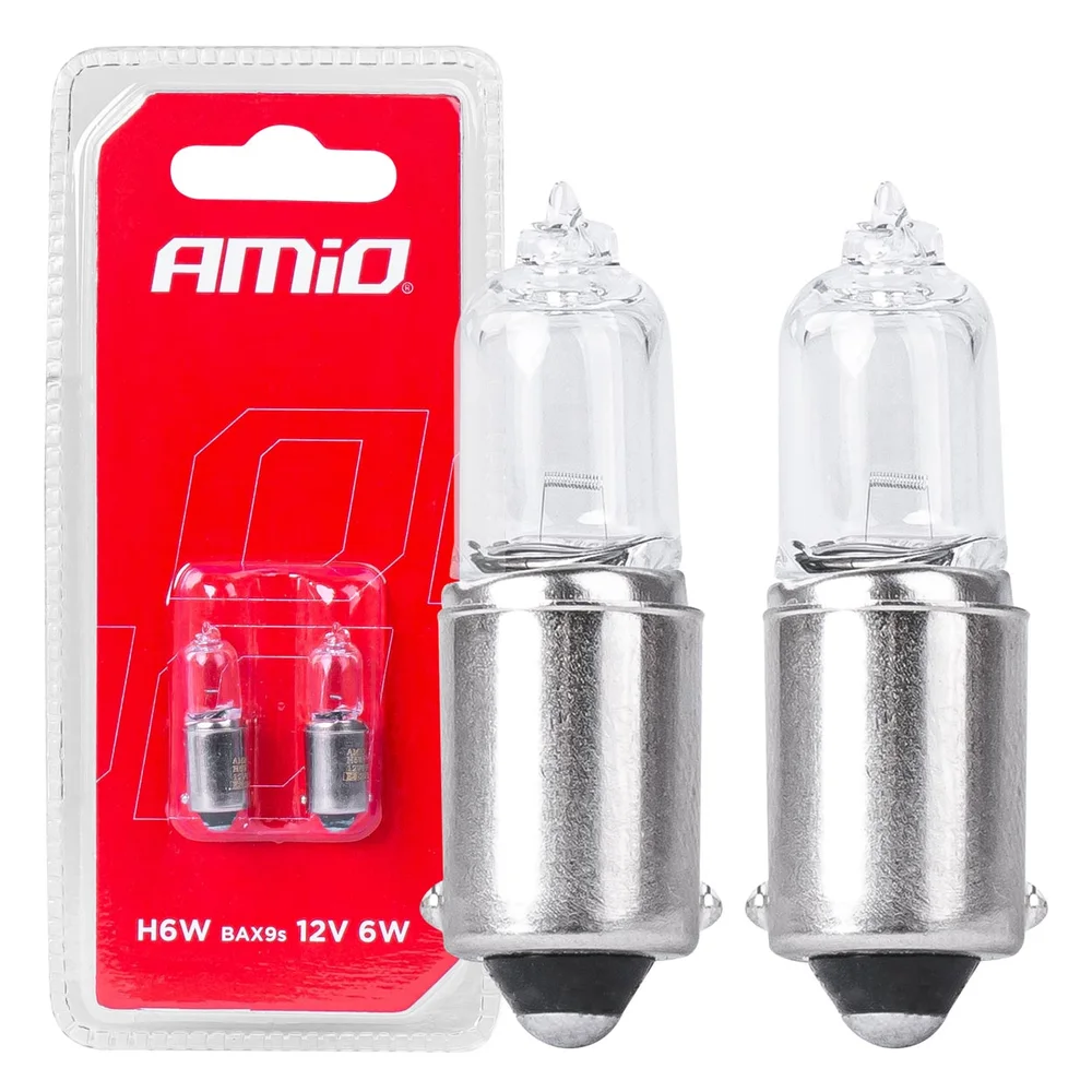 HALOGENOVÉ ŽÁROVKY H6W 12V 6W BAX9S 2KS AMIO 03355