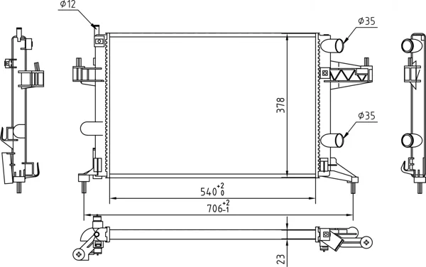 CHLADIČ CORSA C 1.0-1.2 16V 00- HART 603082