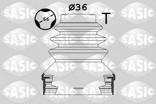 Sada měchů, hnací hřídel SASIC 1900036 – OE 1609936680