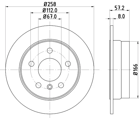 Brzdový kotouč HELLA 8DD355111-101